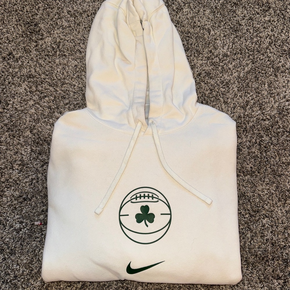 NIKE White Hoodie with NBA Logo